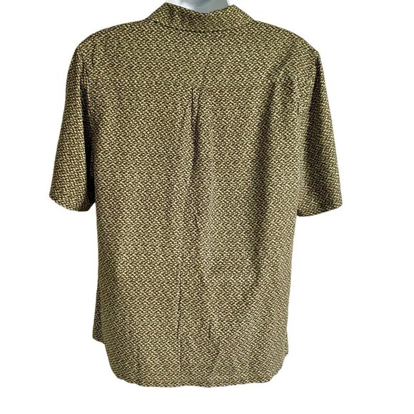 Geoffrey Beene Green Short Sleeve Button Down Shirt Men's Large - Picture 6 of 9